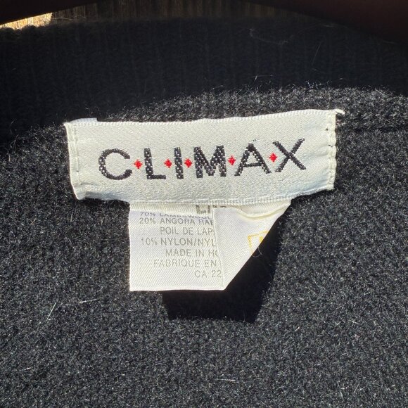 Vintage 80s Climax Black Lambswool Angora Bright Sequin Sweater | Size M/L - Picture 9 of 15